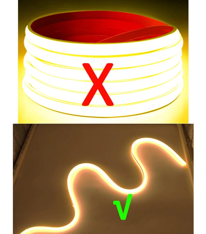220V Led Strip High Brightness COB LED Strip 220V Flexible Ribbon for Room Bedroom Kitchen Outdoor Garden Lighting